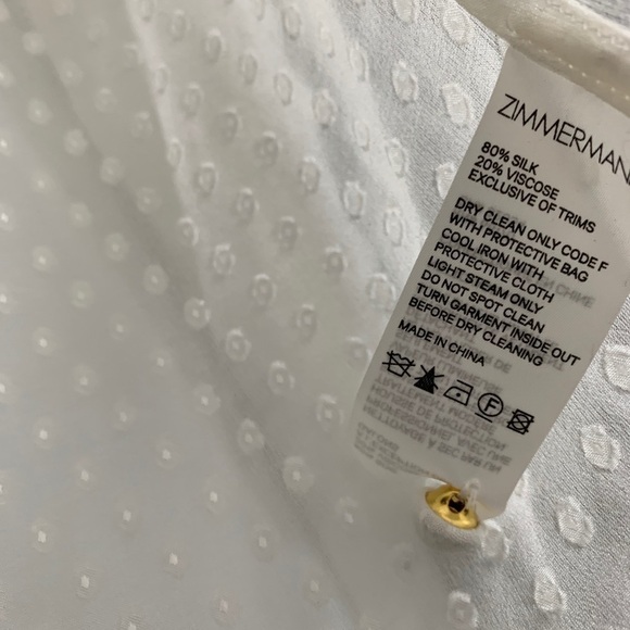 Zimmermann Super 8 Dot Ruffle Silk-Blend Blouse - Picture 9 of 11